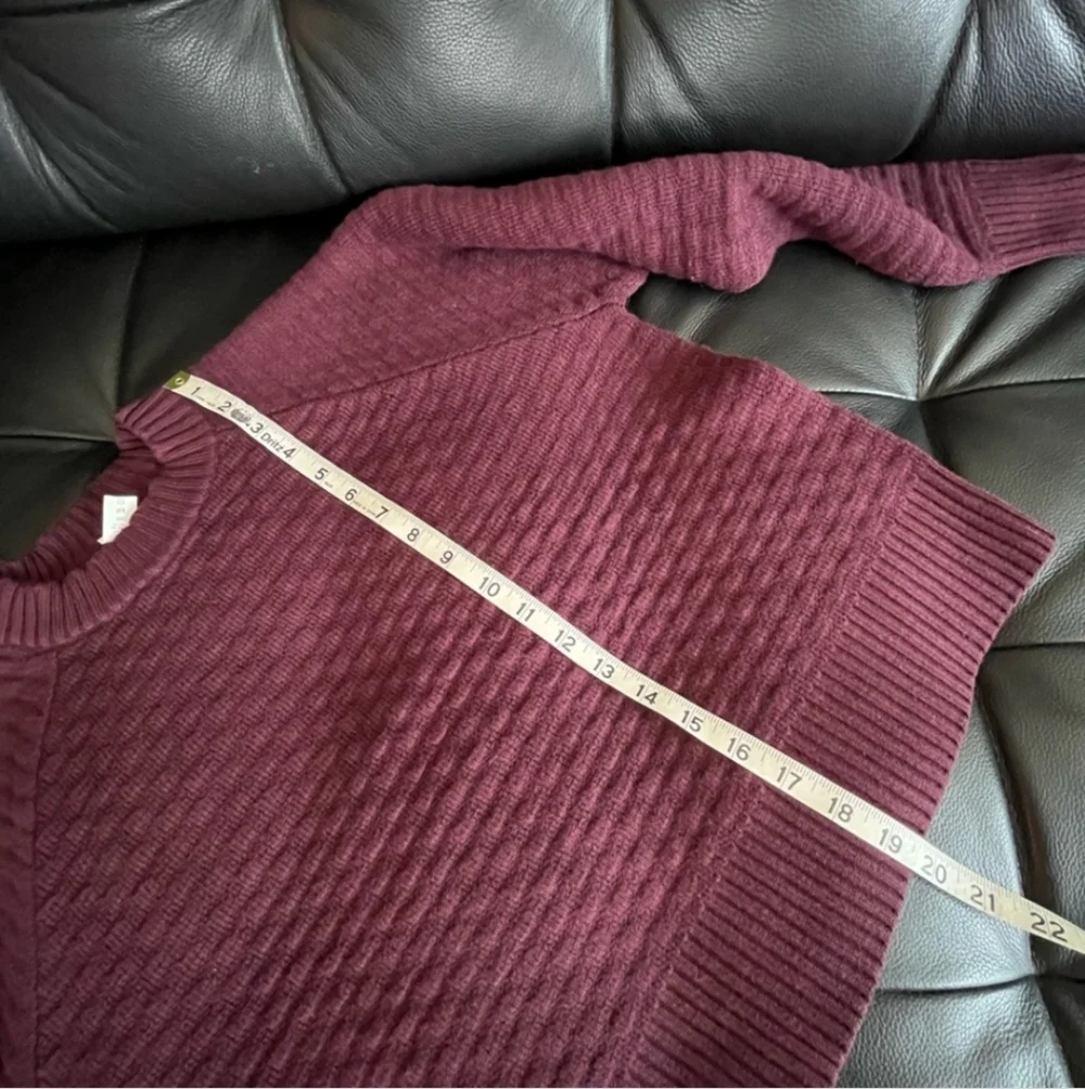 Lululemon Texture Play Crew Sweater Cassis Maroon Cashmere Size XS S NWT - Picture 9 of 11